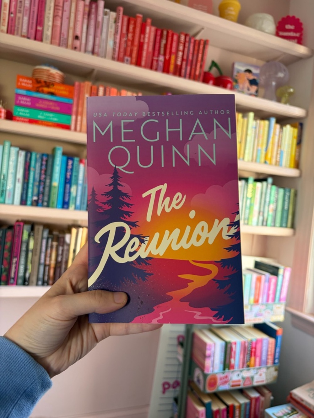 Meghan Quinn "The Reunion" Paperback - Pink & Purple Sunset Cover